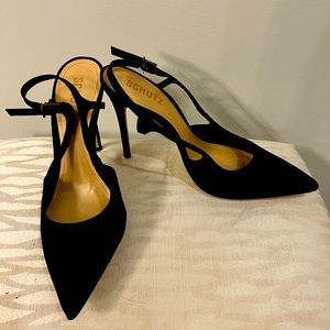 Schutz Boris Slingback Pump - Black Nubuck - Size 8 - New/Never worn